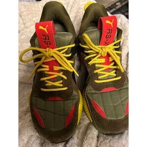 Puma RS-X Militia Deep Lichen Green Chunky Sneakers Size 6.5Y